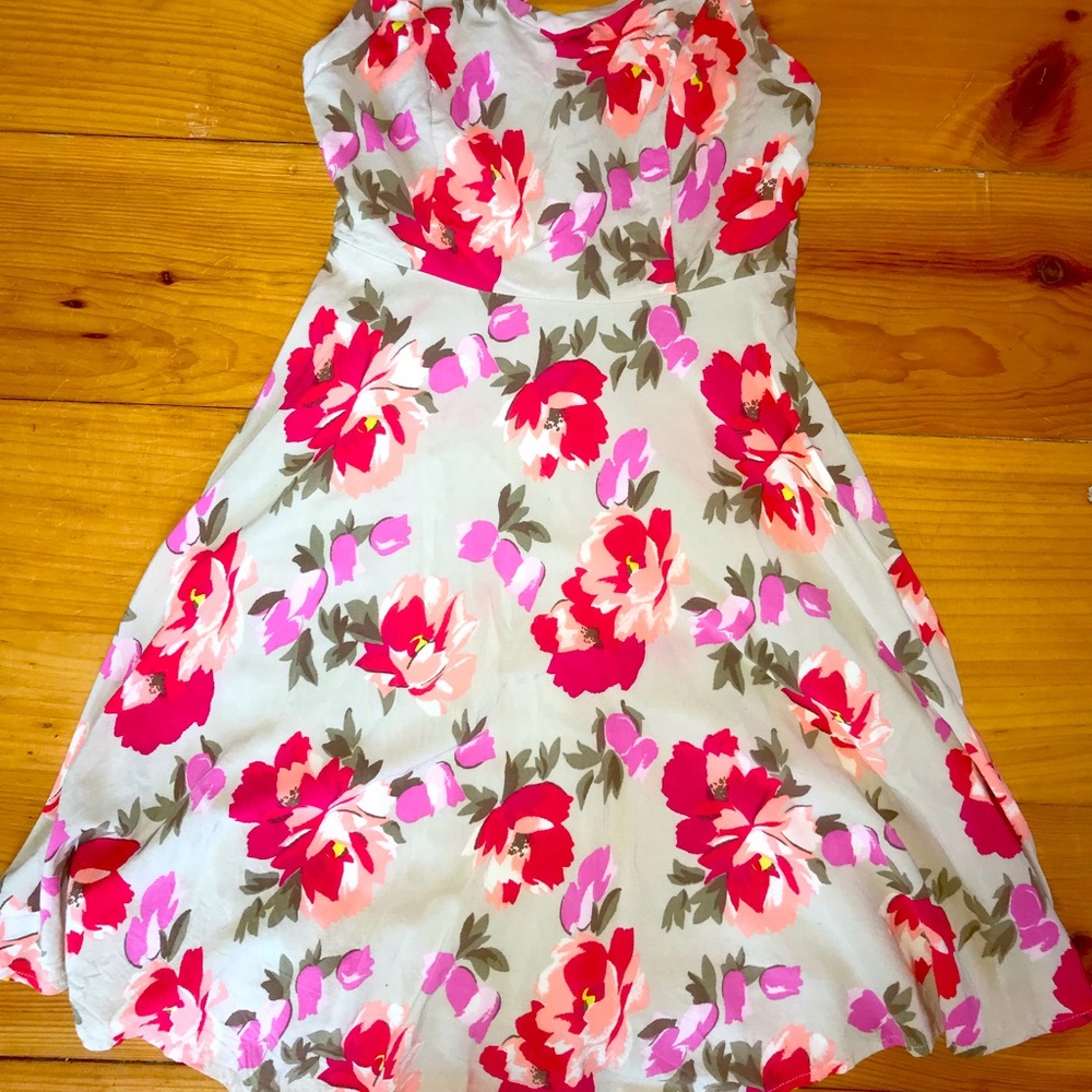 Bright Strappy Flower Dress
